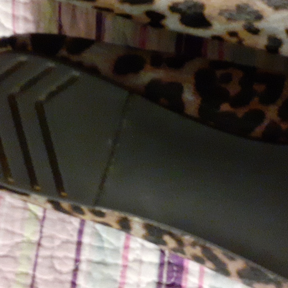 Size 6 Me Too furr leopard printed flat ballet shoes like new - Picture 15 of 16